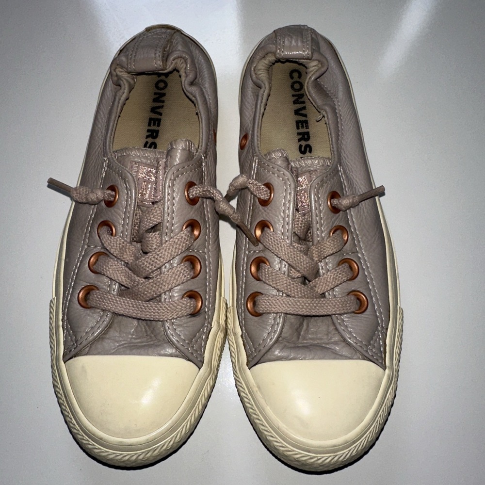 Converse All Star Leather Shoes Women's Lavender 562629C Size 6